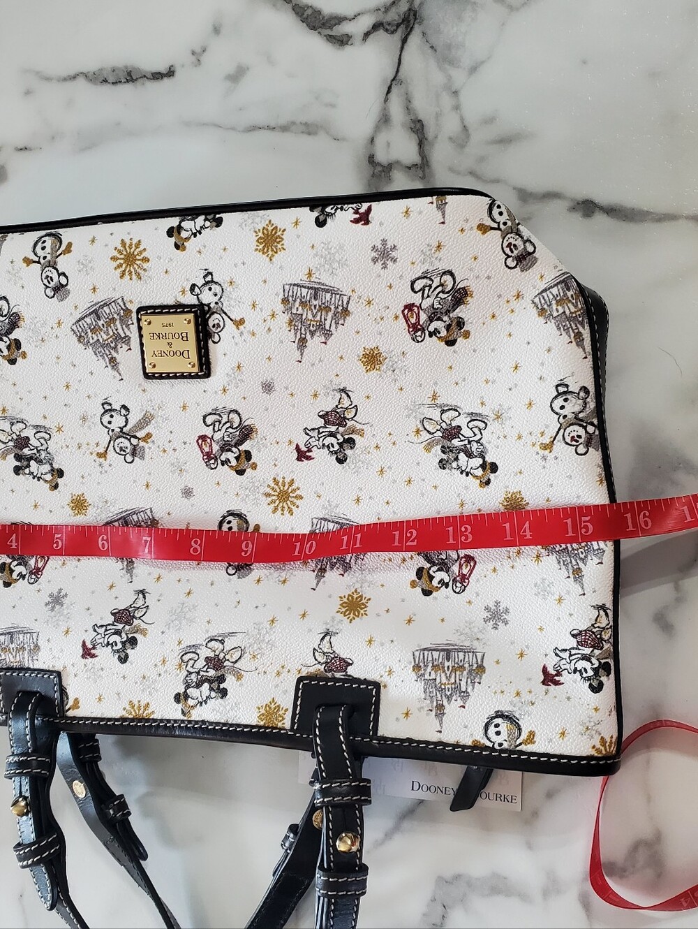 Disney Parks Dooney & Bourke Holiday Winter Mickey Tote Bag - Picture 9 of 17